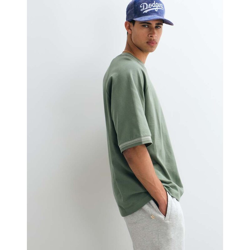 ASOS DESIGN heavyweight oversized t-shirt in green pique