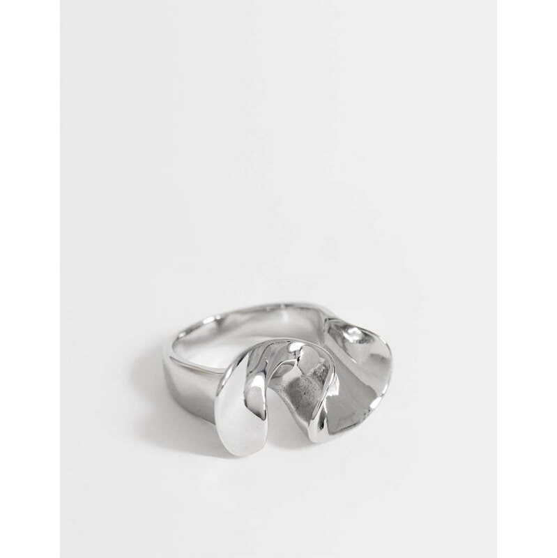 Topshop Rue waterproof stainless steel ring in silver