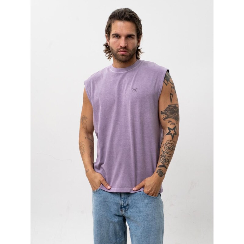 Pánské tričko bez rukávů Tank Top fialové Iriedaily Waterdeeper