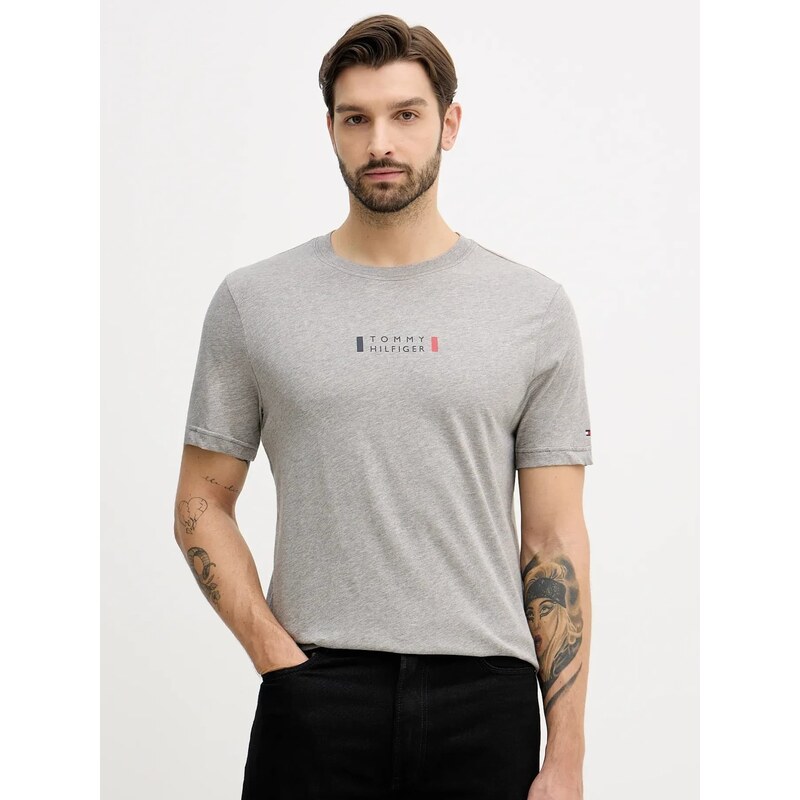 Tommy Hilfiger pánské šedé tričko