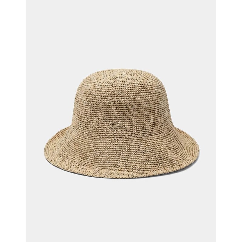 Pull&Bear Braided hat in butter-Neutral