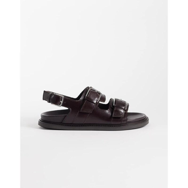 & Other Stories leather sandal in dark brown