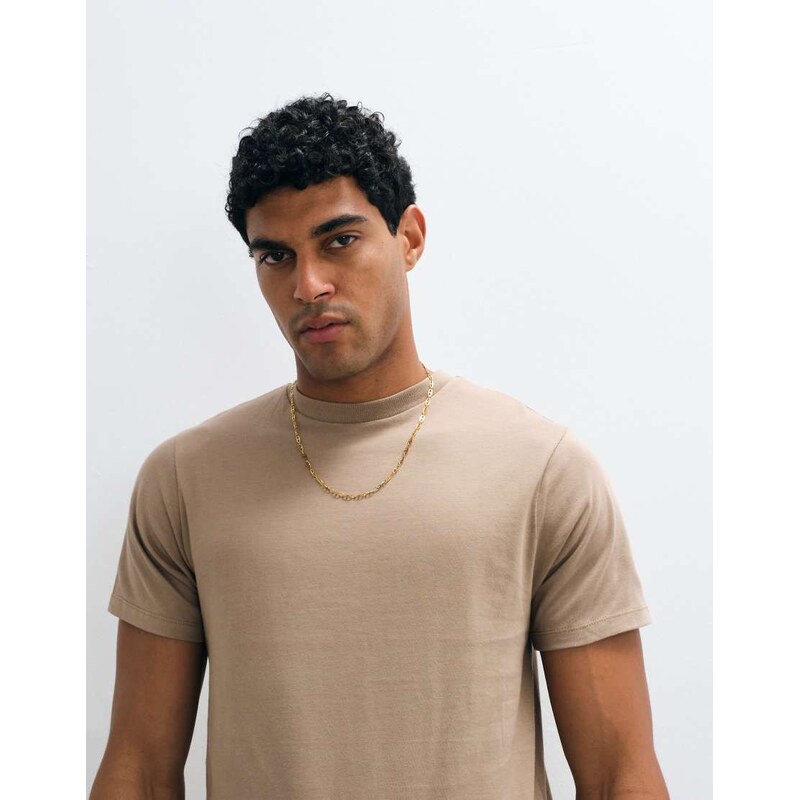 ASOS DESIGN Essentials regular fit t-shirt in brown