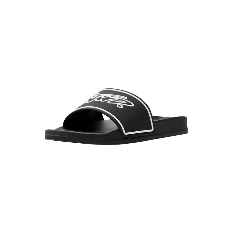Pull&Bear Pantofle STWD černá / bílá