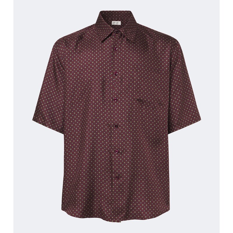 Saint Laurent Printed silk twill shirt
