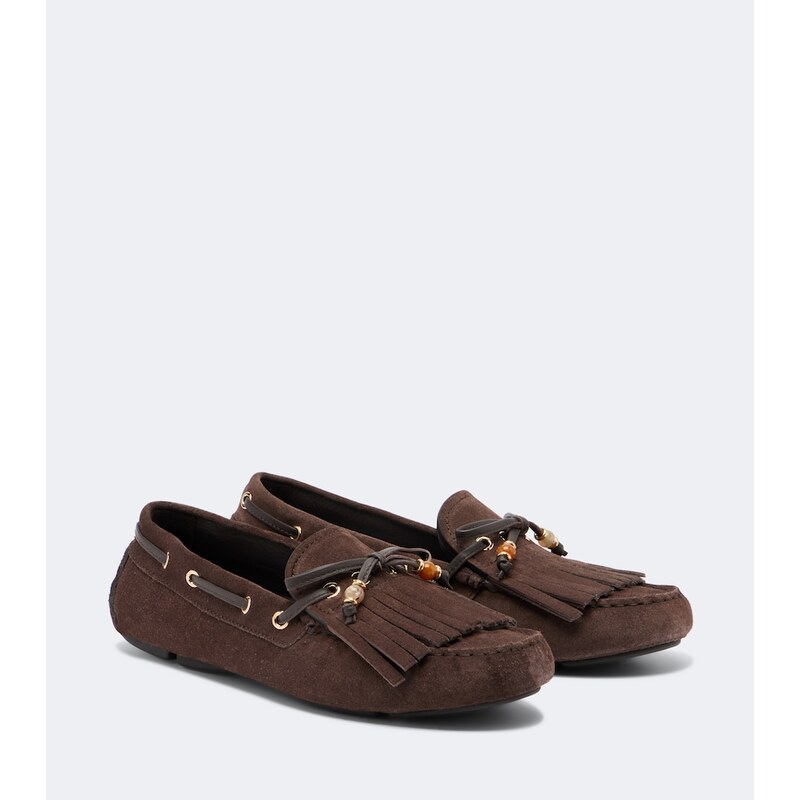 Jimmy Choo Manon fringed suede boat shoes