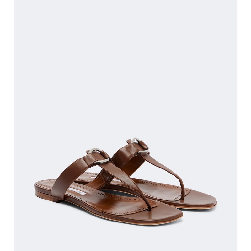Manolo Blahnik Mionasan leather thong sandals