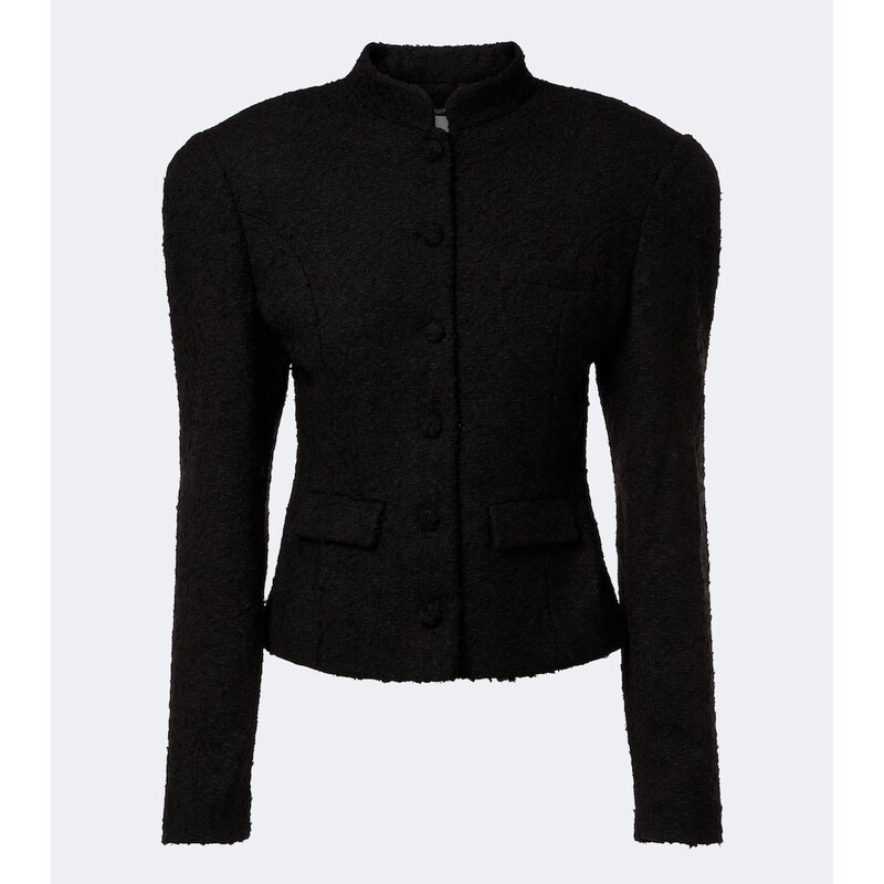 Černá Magda Butrym Bouclé saka v elegantním provedení