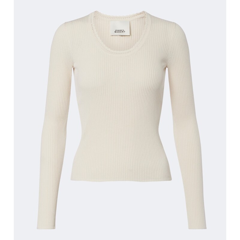Isabel Marant Selenie ribbed-knit silk and cotton sweater