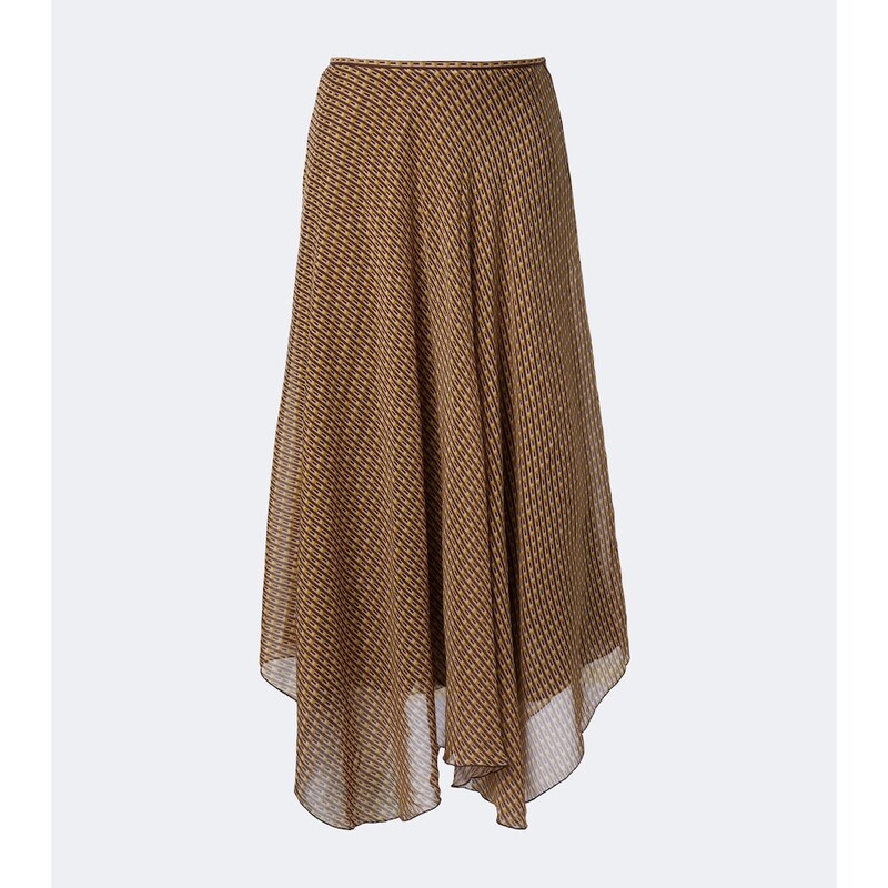 SIR Cooper asymmetric printed maxi skirt