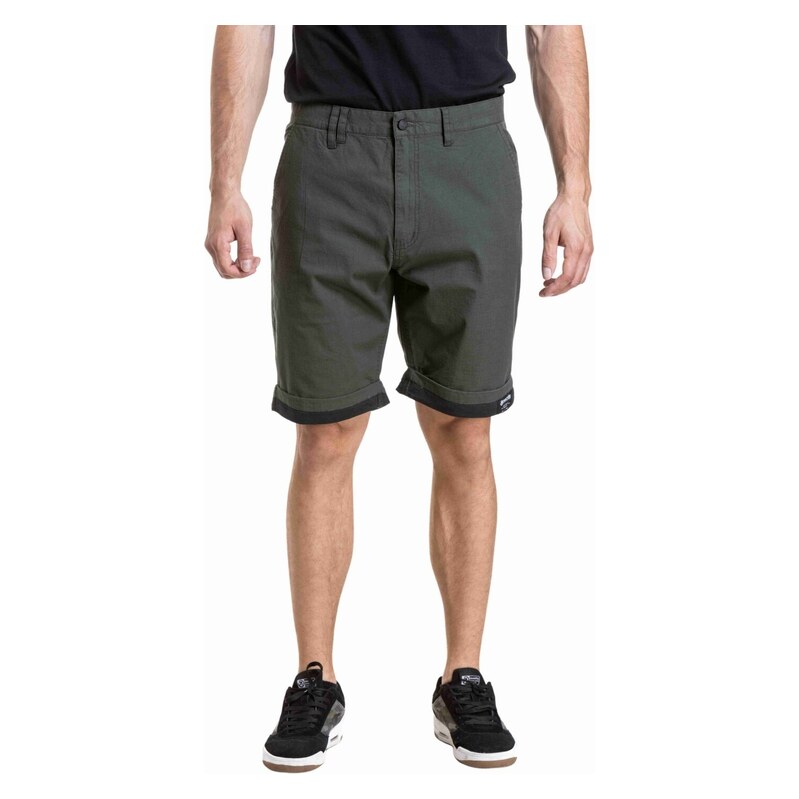 Meatfly pánské kraťasy Barry 2.0 Army Green / Black Ripstop |
