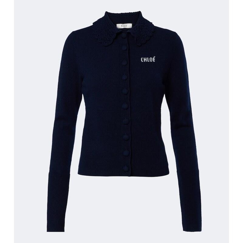 Chloe ChloÃ Logo wool cardigan