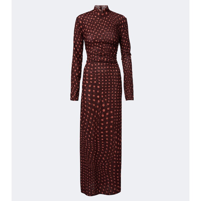 Stella McCartney Polka dot mesh maxi dress