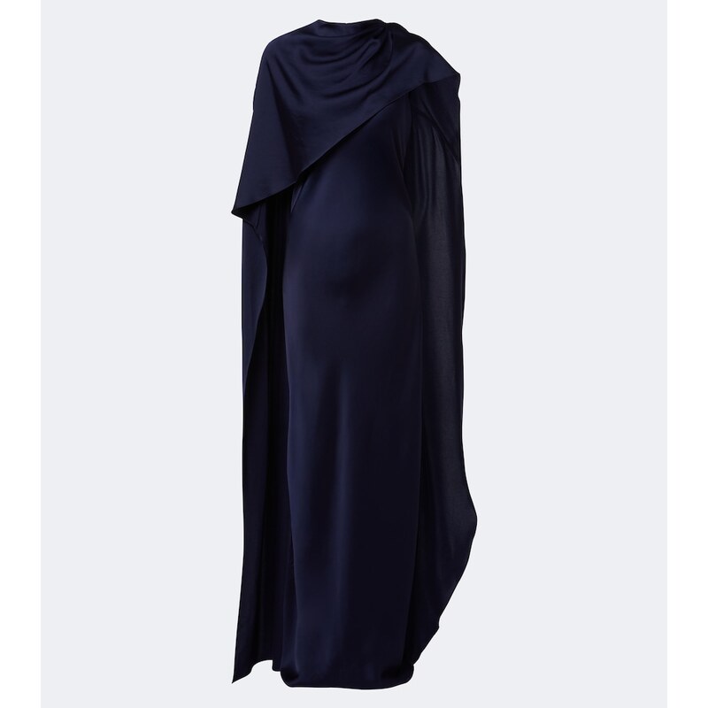 Simkhai Izel asymmetric caped satin gown