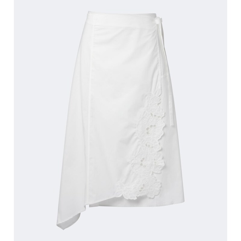SIR Klara asymmetric cotton midi skirt