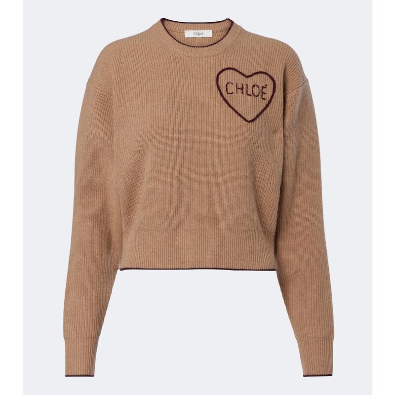 Chloe ChloÃ Logo wool and cashmere sweater