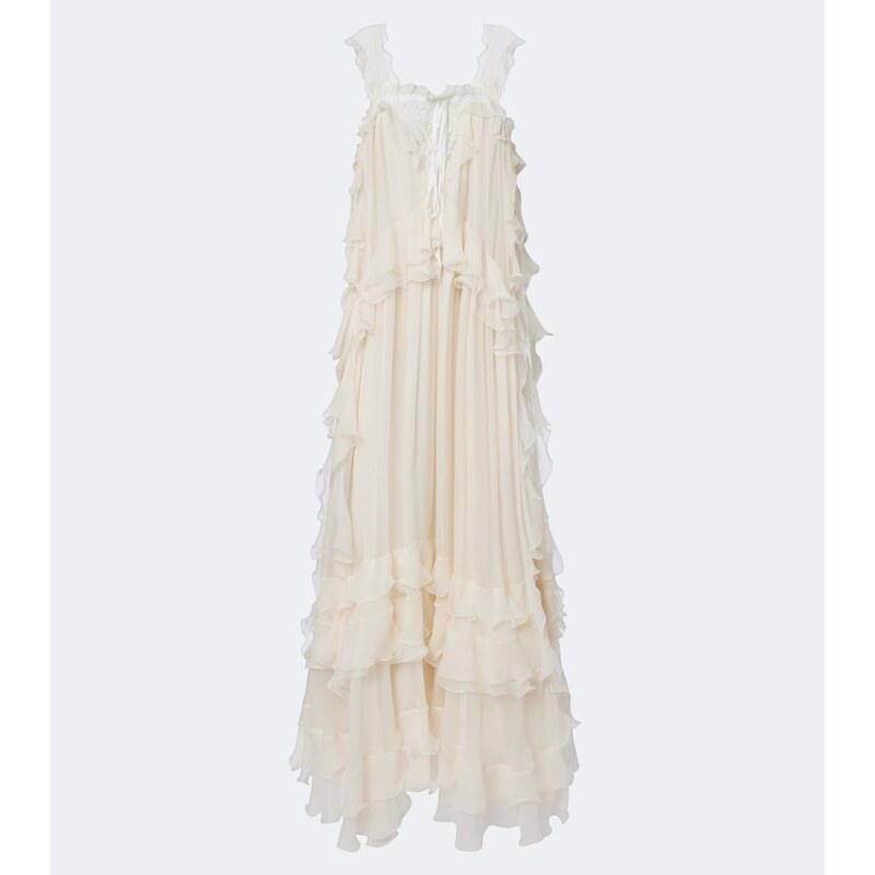 Chloe ChloÃ Ruffled silk muslin maxi dress