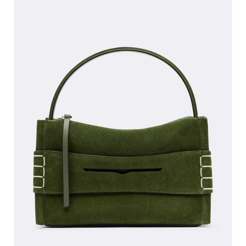JW Anderson Loafer Small suede top-handle bag