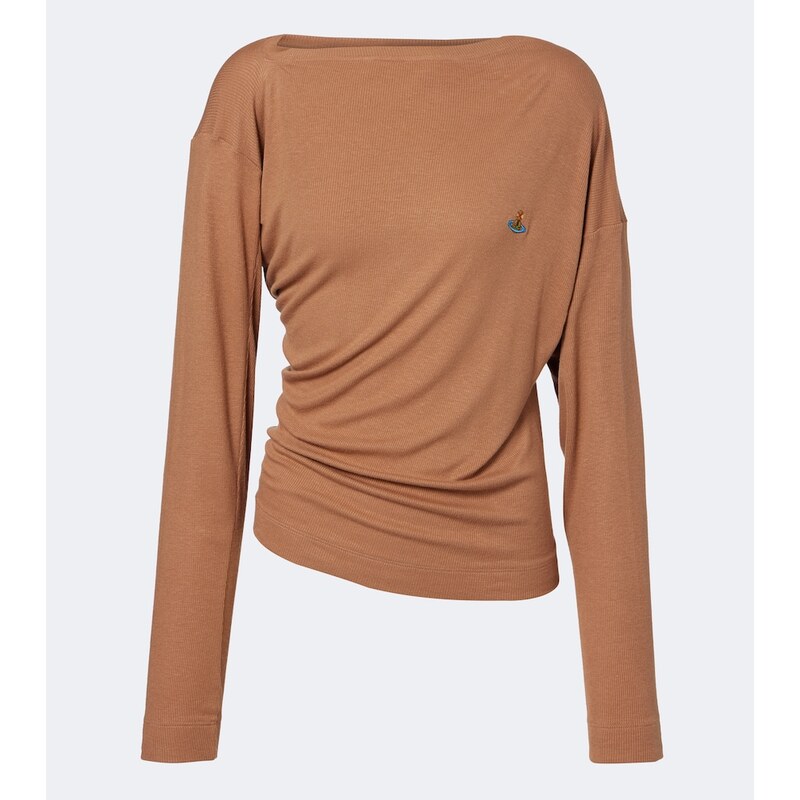 Vivienne Westwood Draped ribbed-knit top