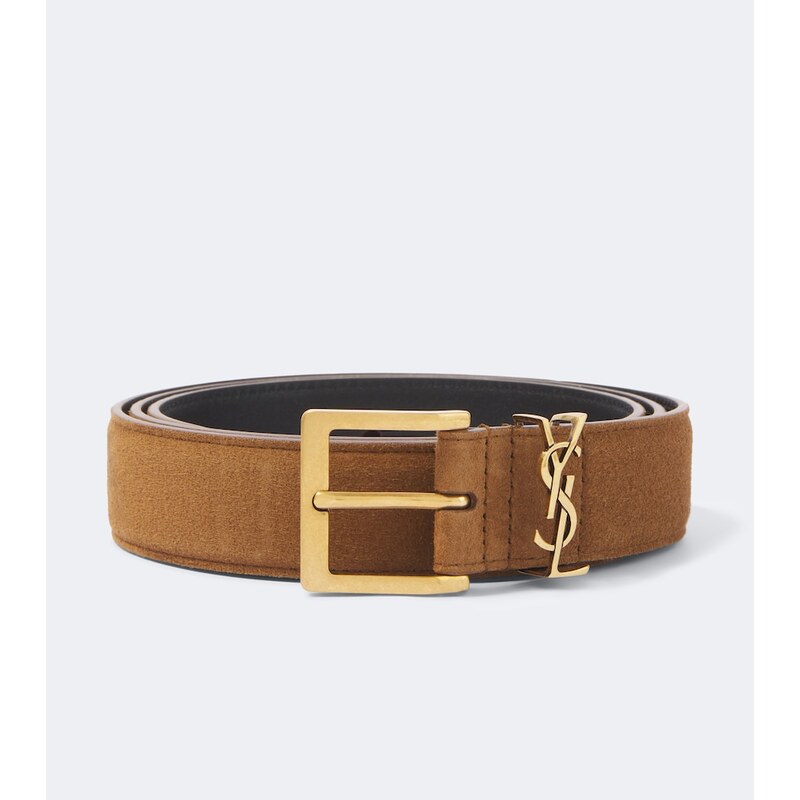 Saint Laurent Cassandre suede belt
