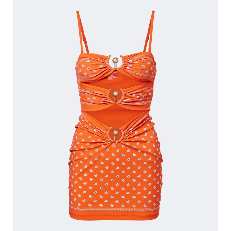 Christopher Esber Orbit bandana cutout minidress