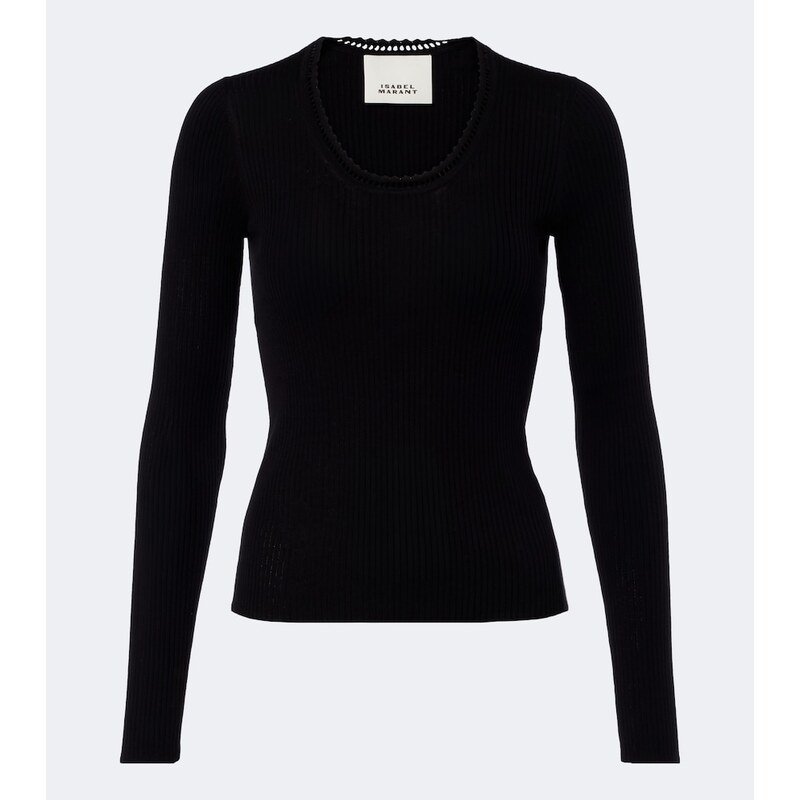 Isabel Marant Selenie ribbed-knit silk and cotton sweater