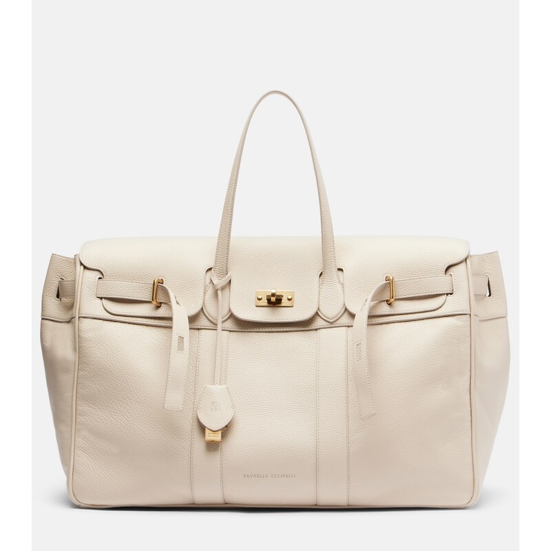 Brunello Cucinelli Large leather tote bag