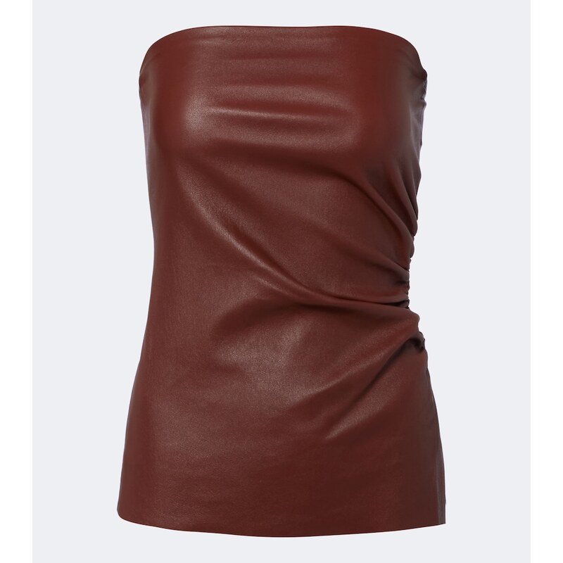 Kůžový bustier Stouls Laya v barvě Azuki
