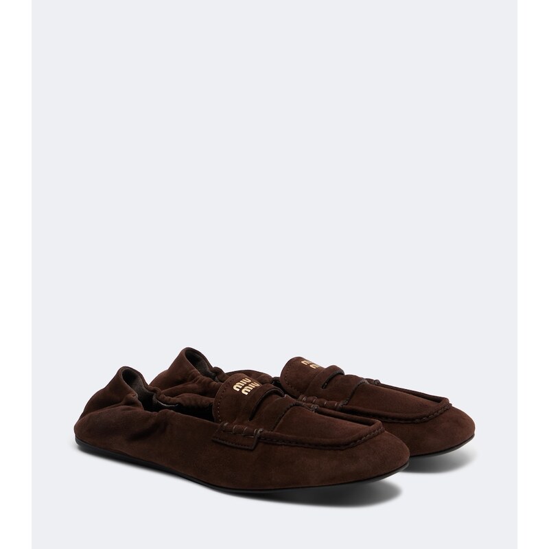 Miu Miu Suede penny loafers