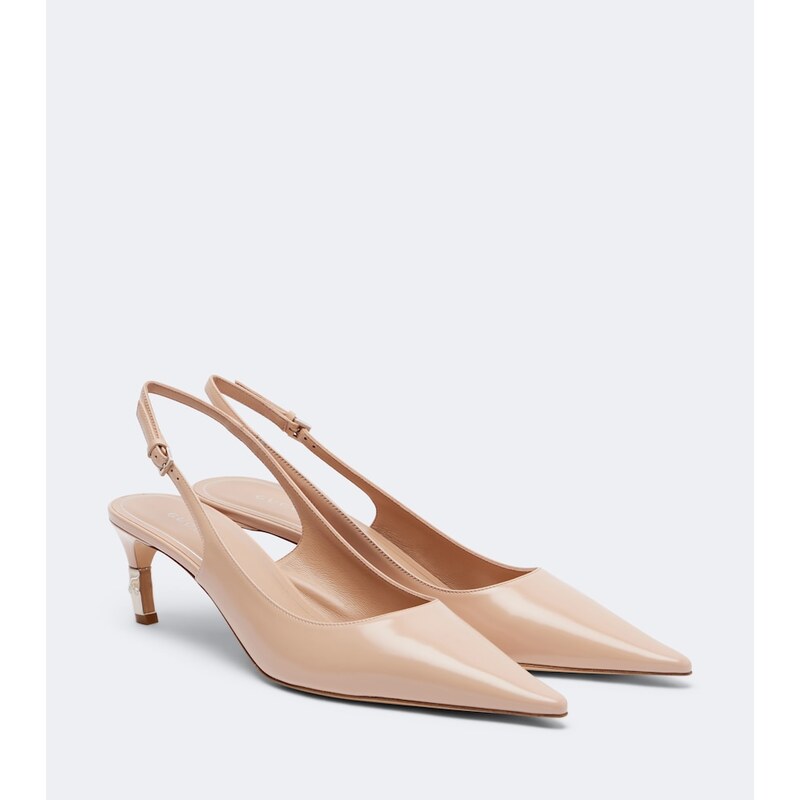 Gucci Castello leather slingback pumps