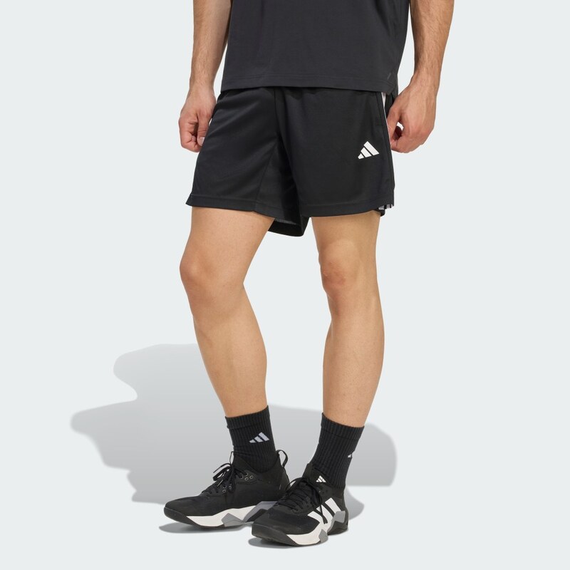 Adidas ŠORTKY WORKOUT ESSENTIALS BASE 3-STRIPES PIQUE 7inch