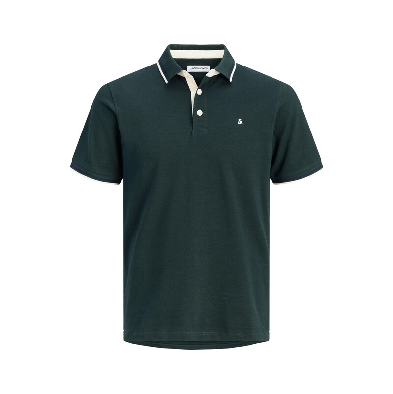 JACK & JONES Tričko JJEPAULOS tmavě zelená