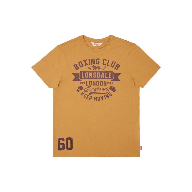 LONSDALE Tričko GRUTING žlutá / červená