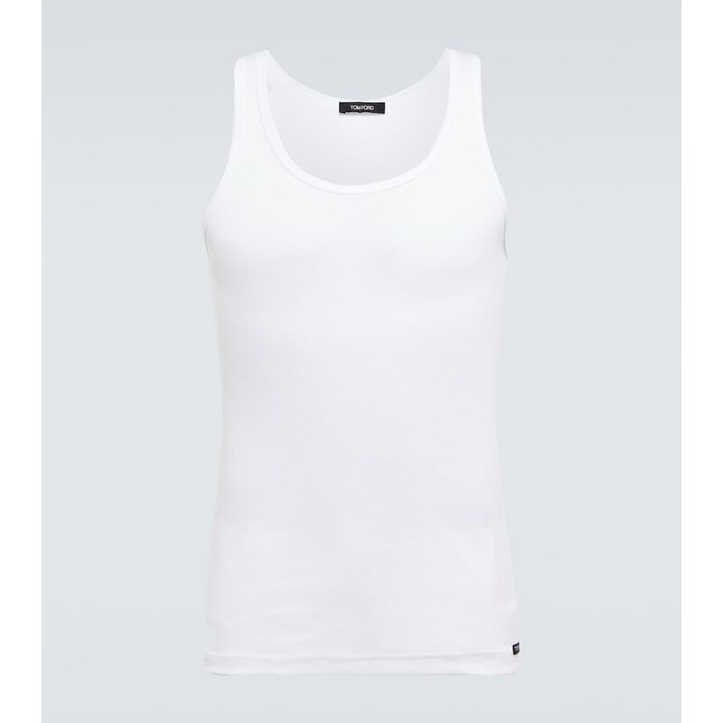 Tom Ford Ribbed-knit cotton-blend tank top