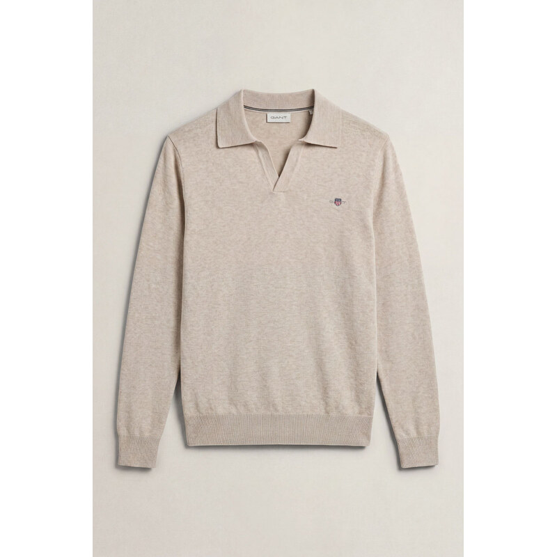 SVETR GANT CLASSIC COTTON POLO OAT MELANGE