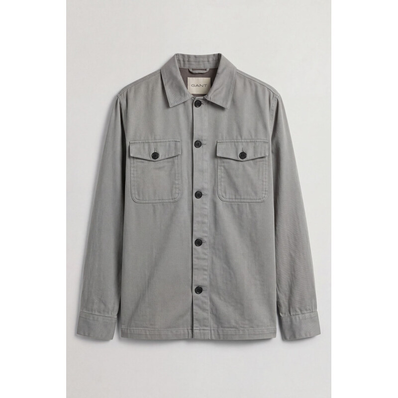 KOŠILE GANT REG LYOCELL OVERSHIRT LIGHT PUTTY