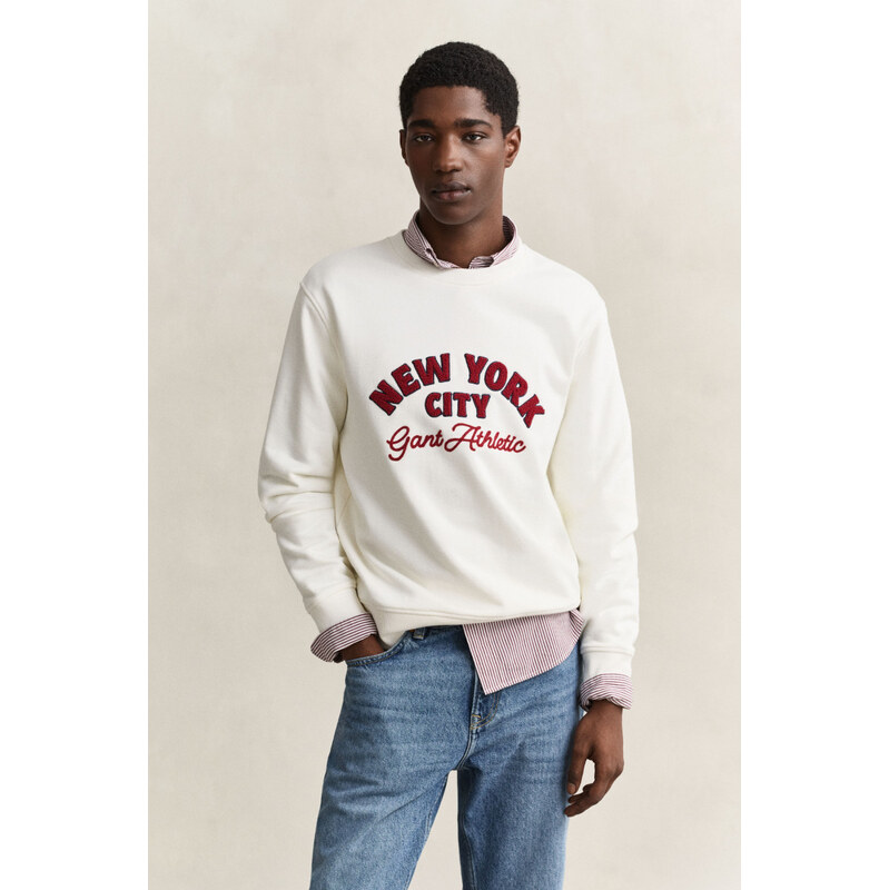 MIKINA GANT GRAPHIC C-NECK SWEAT CREAM