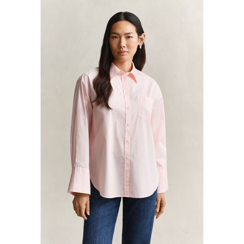 KOŠILE GANT CLASSIC POPLIN WIDE SLEEVE SHIRT REFINED PINK