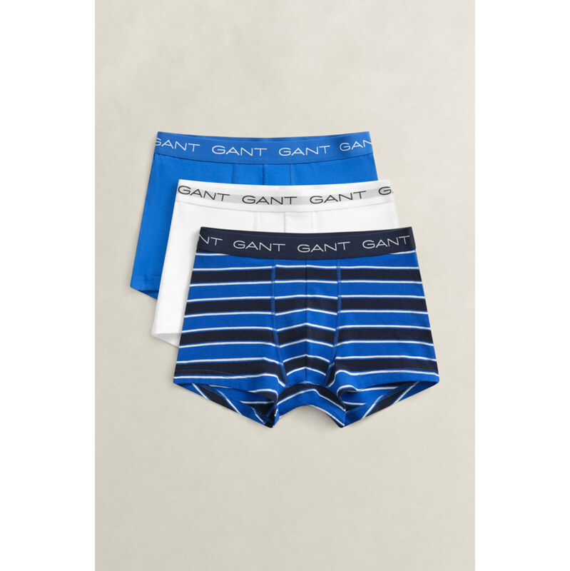 SPODNÍ PRÁDLO GANT STRIPE TRUNK 3-PACK NAUTICAL BLUE