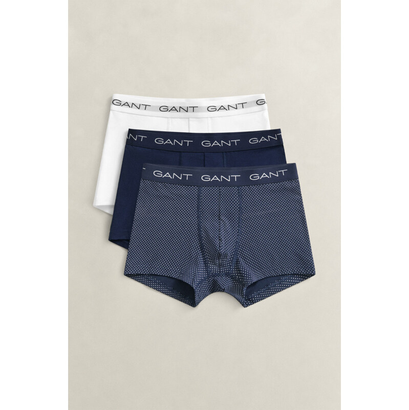 SPODNÍ PRÁDLO GANT DOT PRINT TRUNK 3-PACK MARINE