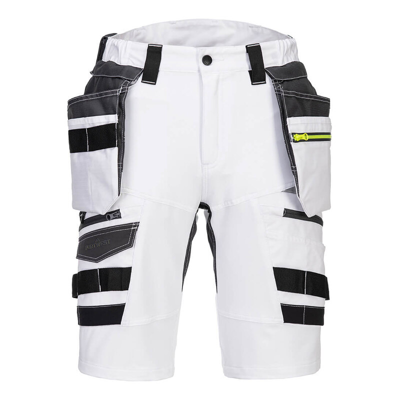 PORTWEST DX4 HOLSTER DX444 - Strečové kraťasy ripstop - bílá