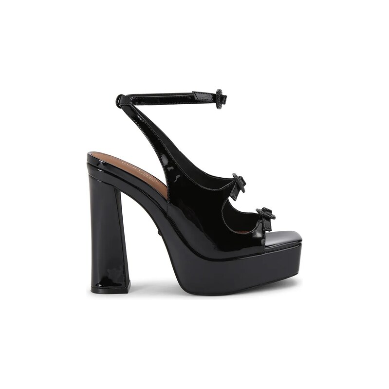 Kurt Geiger London sandály na vysokém podpatku kožené Buckle