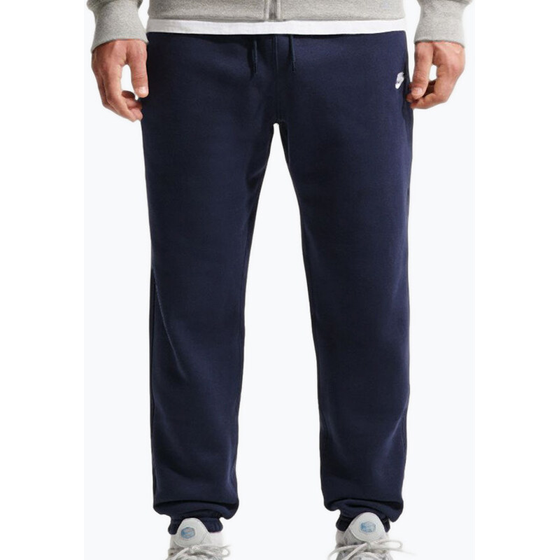Pánské kalhoty Nike Club Cuffed Brushed obsidian/obsidian/white