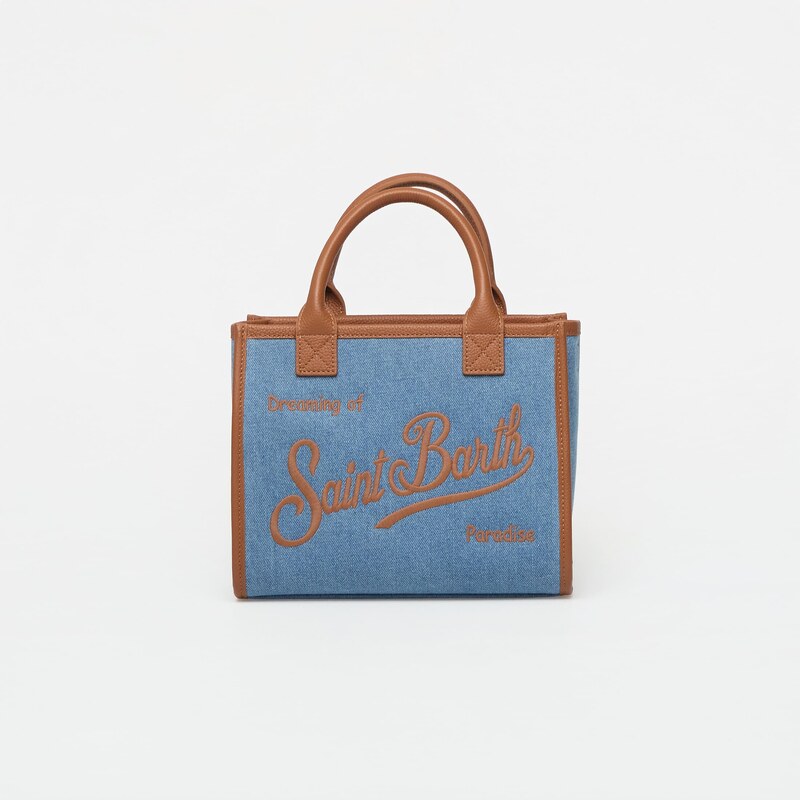 Kabelka MC2 Saint Barth Vanity Bag Midi Bag Denim Grain Leather