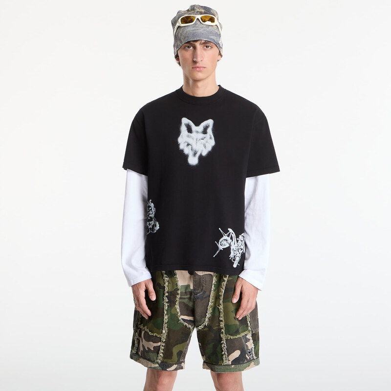 FOX LAB Tričko FOX Airbrushed T-Shirt Black M
