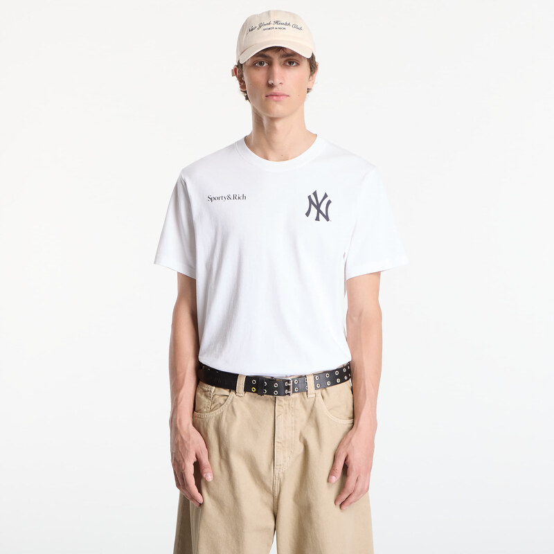Tričko Sporty & Rich Yankees Arch Tshirt UNISEX White/ Dark Navy