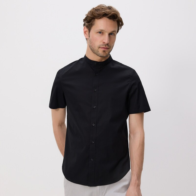 Reserved - Košile slim fit se stojáčkem - černý