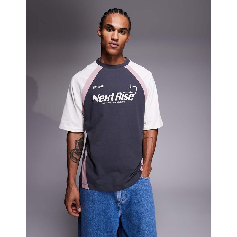 ASOS DESIGN oversized t-shirt with cut and sew panelling and