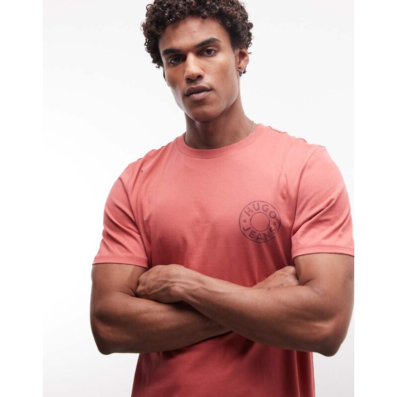 Hugo Blue HUGO Boss Nemodo regular fit t-shirt in red