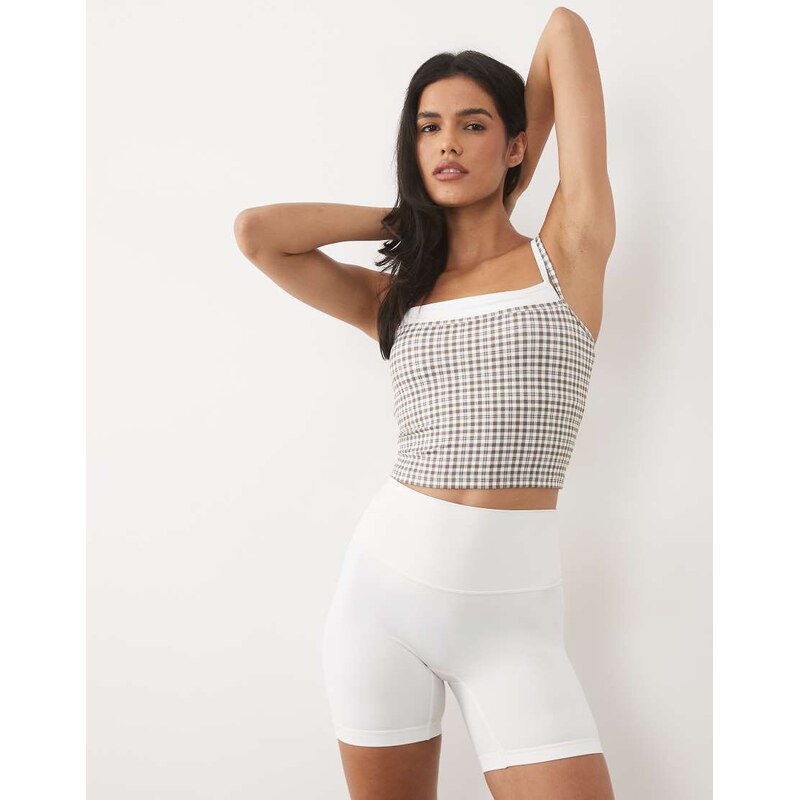 Abercrombie & Fitch YPB double layer scoop neck tank top in